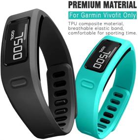 img 3 attached to SKYLET Garmin Vivofit 1 Bands - Soft Silicone Replacement Sport Wristbands with Metal Buckle for Men and Women (No Tracker)