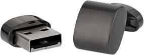 img 3 attached to Gadget Meets Style: Cuff-Daddy USB Flash Drive Cufflinks in Gunmetal 4GB with Presentation Box