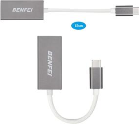 img 3 attached to 🔌 Высококачественный адаптер USB-C (Thunderbolt 3) к DisplayPort 4K@60Hz - Benfei USB Type C к DisplayPort/Dp, мужской к женскому конвертеру, идеально подходит для MacBook Pro 2015/2016 и ChromeBook Pixel - серый.