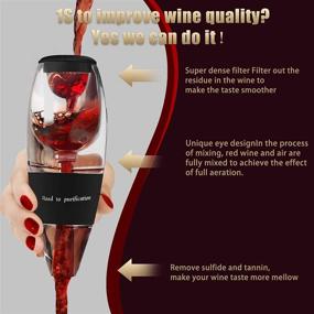 img 2 attached to 🍷 Enhance Wine Flavors with XCC Professional Wine Aerator Decanter Pourer - 3-in-1 Multifunction Filter, Aerator, and Decanter