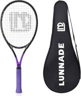 🎾 lunnade adults tennis racket 27 inch - shockproof carbon fiber tennis racquet lightweight, pre-strung & regrip - ideal for beginner to intermediate players logo