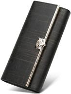 👜 foxer leather trifold wallet clutch: stylish women's handbag & wallet combo logo