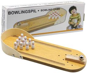 img 4 attached to 🎳 MorTime Mini Wooden Tabletop Bowling Game for Kids - Classic Desktop Bowling Toy with Desk Ball