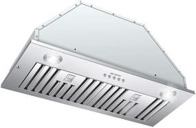img 4 attached to 🍳 30-Inch Range Hood Insert - MCBON Vent Hood Insert for Stove | Built-in Kitchen Hood with 600 CFM | Stainless Steel (Model IE71-30)