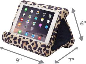 img 2 attached to Флиппи iPad Tablet Stand - Многоугольная подушка для колен с множеством углов для использования дома, на работе и в путешествиях - Три угла просмотра для iPad, планшетов и книг - Гепард, одна штука.