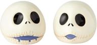 🎃 enesco disney nightmare before christmas - jack ceramic salt and pepper shakers, 2.5", multicolor logo