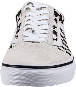 img 2 attached to 👟 Off White Checkerboard Trainers for Men by Vans - Fashion Sneakers