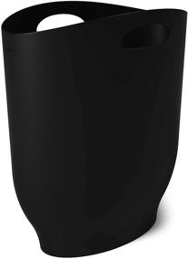 img 2 attached to Umbra Harlo Sleek & Stylish Bathroom Trash Can: Compact Bin for Narrow Spaces, 2-1/2 Gallon Capacity, Black