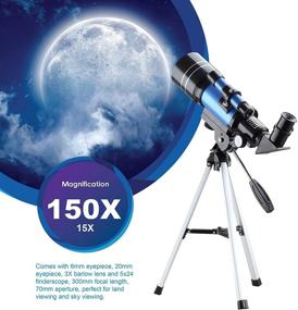 img 3 attached to 🔭 AOMEKIE 70mm Telescope for Kids & Astronomy Beginners with Phone Adapter & 3X Barlow Lens – Your Gateway to the Stars