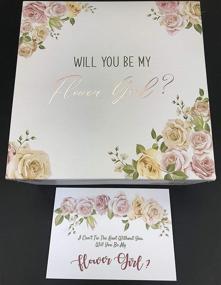 img 2 attached to 🎁 Bridesmaids Proposal Gift Boxes: Set of 8 with Rose Gold Foil Letters, Proposal Cards for Bridesmaids, Maid & Matron of Honor, and Flower Girl