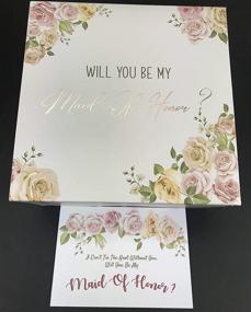 img 3 attached to 🎁 Bridesmaids Proposal Gift Boxes: Set of 8 with Rose Gold Foil Letters, Proposal Cards for Bridesmaids, Maid & Matron of Honor, and Flower Girl