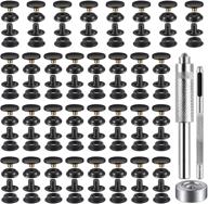 🔨 128 pcs snap fastener kit with 15mm snap button: premium metal snaps for leather, bags, jeans, clothes, fabric | leather snaps and fasteners kit logo