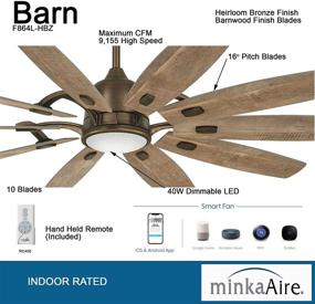 img 3 attached to Minka Aire F864L HBZ Ceiling Heirloom Bronze