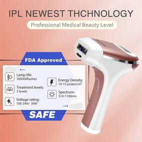 img 3 attached to 🔬 MiSMON Permanent IPL Laser Hair Removal: Painless At-Home Solution for Women/Men, Safe & Effective Device with Skin Color Sensor