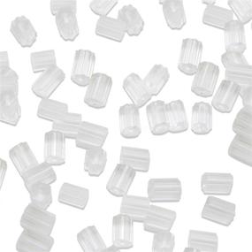 img 4 attached to 🔴 144pcs Clear Plastic Rubber Safety Earring Backs 3x3mm Soft Silicone Ear Nut Stoppers for Fish Hooks, Post Studs – TOAOB