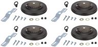 🔳 aspen creative 5" oil rubbed bronze light fixture canopy kit - 4 pack: traditional design with collar loop and center hole logo