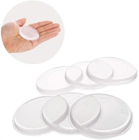 img 4 attached to 🚪 Door Knob Wall Protector - Transparent Rubber Door Stopper with Strong Self-Adhesive, 6Pcs Round Silicone Bumper for Doorknobs, Headboard, Refrigerator Door, Cabinets