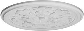 img 3 attached to 🏛️ Ekena Millwork Legacy Acanthus Ceiling Medallion 12.75"OD x 0.875"P (Fits Canopies up to 3.5"), Factory Primed