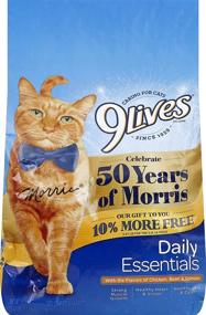 img 1 attached to 🐱 9 Lives Daily Essentials - Chicken, Salmon, and Beef Dry Cat Food for Heart, Skin, Muscle, Growth, Clarity & Vision - 3.47 lb - 0079100927931