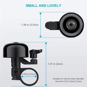 img 2 attached to 🚲 WHKI Bike Bell 2 Pack - Loud Crisp Bicycle Bell for Adults and Kids Bikes, Mini Cute Bike Horn with Anti-Rust Coating, Sturdy Ring, Suitable for Both Left and Right Hand Use, Diameter under 0.87in