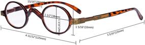 img 2 attached to 👓 Eyekepper Vintage Small Oval Round Reading Glasses with Spring Hinges, Green Frame for Men and Women, +1.50 Magnification