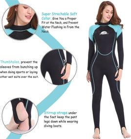 img 2 attached to XUKER Women Men Wetsuit 2mm 3mm: Dive, Snorkel, Surf & Swim in Comfort