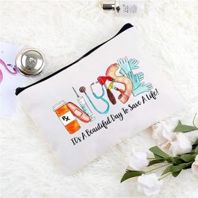 img 1 attached to Kimoli Nurse Gifts for Women: Stylish Makeup Bag & Cute Cosmetic Pouch (Style-D)