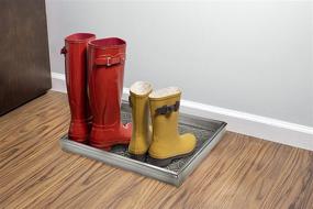 img 1 attached to 👢 Versatile and Stylish Good Directions 4205DZ Boot Tray in Dark Zinc - Organize and Protect Your Floors