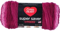 10 унций пряжи super saver ombre в цвете анемона от red heart e305.3965 логотип