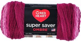 img 4 attached to 🧶 10 oz Super Saver Ombre Yarn in Anemone by RED HEART E305.3965