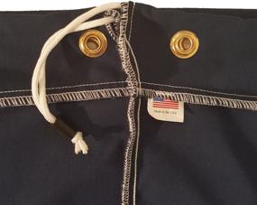 img 3 attached to Owen Sewn Heavy Duty 30x40 Canvas Laundry Bag - Navy Blue with Brass Grommets & Handle: Ultimate Durability and Convenience
