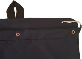 img 2 attached to Owen Sewn Heavy Duty 30x40 Canvas Laundry Bag - Navy Blue with Brass Grommets & Handle: Ultimate Durability and Convenience