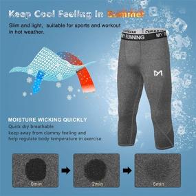 img 3 attached to 🩲 MEETYOO Men's 3/4 Compression Tights