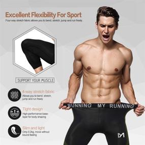 img 1 attached to 🩲 MEETYOO Men's 3/4 Compression Tights