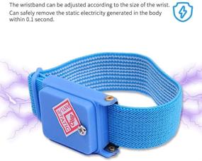 img 1 attached to 💙 Blue Static Cordless Anti Static Wrist Strap