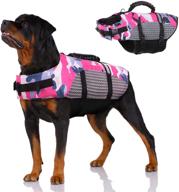 🐶 pet life jacket dog preserver vest – portable lifesaver with rescue handle for small medium large breed dogs – adjustable safety floatation vest for boating, kayaking, swimming логотип