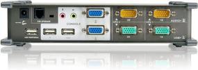 img 2 attached to 🔁 Enhanced IOGEAR 2-Port Dual View KVM Switch with Audio and USB Peripheral Sharing, Complete with Cables, TAA Compliant