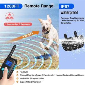 img 1 attached to 🐕 FREWIK Dog Training Collar with Separated Keypad, Waterproof & Rechargeable Bark E Collar - 1200Ft Remote Range, Beep/Vibration/Shock, Electric Shock Collar for Small Medium Large Dogs