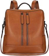 s zone genuine leather backpack shoulder logo