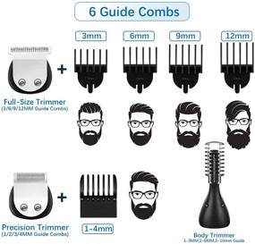 img 1 attached to 🧔 HOMSOR Electric Beard Trimmer for Men - Cordless, Waterproof, Rechargeable Grooming Kit