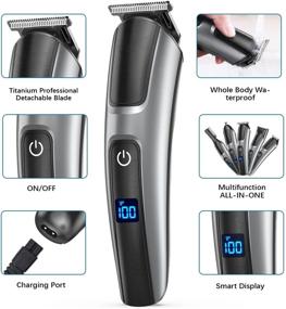 img 2 attached to 🧔 HOMSOR Electric Beard Trimmer for Men - Cordless, Waterproof, Rechargeable Grooming Kit