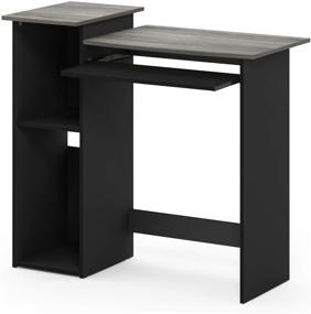 img 4 attached to Furinno Econ Multipurpose Computer Writing Desk 💻 in Gray - Perfect for Your Home Office Setup