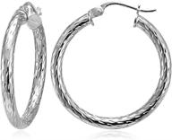 sterling diamond cut hoop earrings for girls' jewelry logo