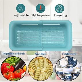 img 3 attached to 🍴 Convenient Kitchen Collapsible Colander: Extendable Sink Strainer for Fruits, Vegetables, Noodles & More!