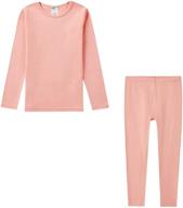 lapasa girls 100% cotton thermal underwear set - ultra soft long johns base layer for kids 4-10y (thermoflux g09) logo