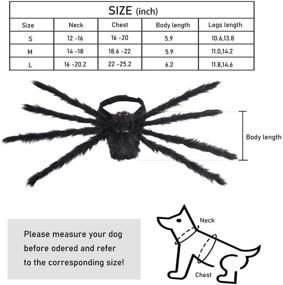 img 2 attached to 🕷️ Yoochee Halloween Spider Costumes for Dogs and Cats - Pet Cosplay Apparel for Medium and Small Pets