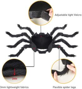 img 1 attached to 🕷️ Yoochee Halloween Spider Costumes for Dogs and Cats - Pet Cosplay Apparel for Medium and Small Pets