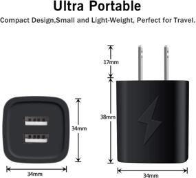 img 2 attached to 🔌 GiGreen USB Зарядное устройство: Быстрая зарядка набор из 3 кубиков для iPhone 13/12 Pro Max/SE/11/XS/8/7/6S, Samsung Galaxy S21+/S20FE/S10/S9/A10e/A51/A71/A80, Note 20Ultra/10, Moto G8