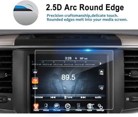 img 1 attached to 🚗 LFOTPP 8.4-Inch Car Display Navigation Info Center Touch Screen Protector for D*odge Challenger Charger Durango Dart Journey Uconnect 2015-2021, Tempered Glass Scratch-Resistant