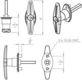 img 2 attached to 🔒 Pair Set of Dust Cover Equipped Locking T-Handles for Truck Caps